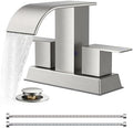 FORIOUS Bathroom Sink Faucet 4 Inch Centerset 2 or 3 Hole Brushed Nickel by FORIOUS