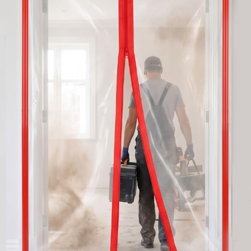 Fafeicy Adjustable Dust Barrier Pole Kit, 4 Pack - Image 3