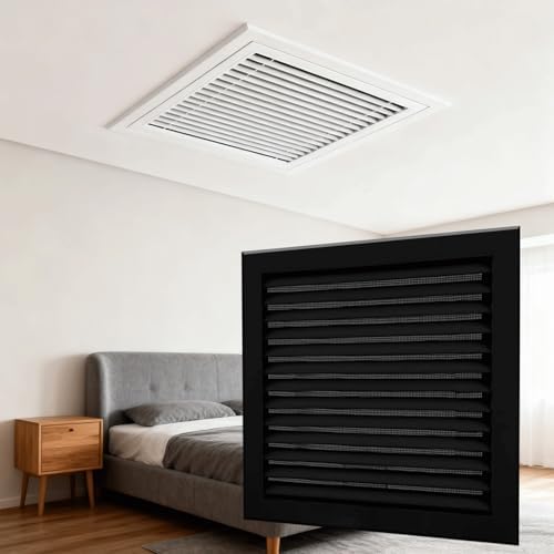 Black Return Air Grille 14x34in by Unknown