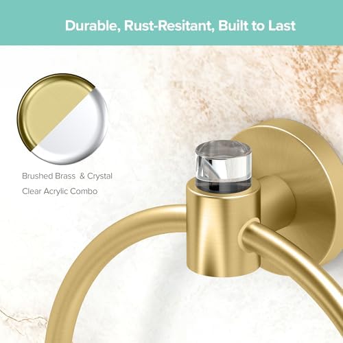 Gatco 5732 Clarion Towel Ring | Wall Mount Bathroom Hand Towel Holder, Modern - Image 4