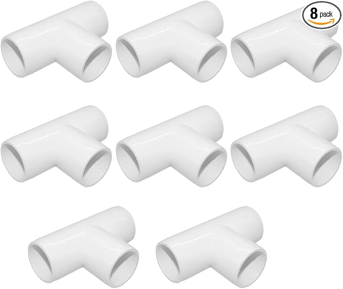 1-1/4 Inch Tee PVC Fitting 3 Way Connector, Furniture Grade Corner Fittings by ANPTGHT
