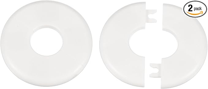 HARFINGTON 2pcs Wall Split Flange 26.5mm/1" Self-Adhesive Plumbing Cover Plates by HARFINGTON