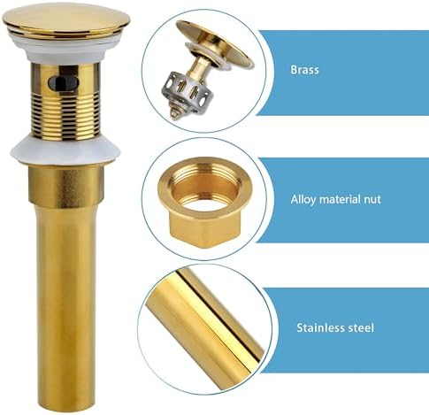 Rockgoya Bathroom Sink Drain, Pop Up Drain Assembly - Image 4