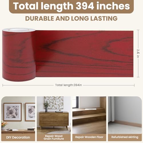 Wood Grain Repair Tape, 2.4 inch X 32ft Self Adhesive Wood Colored Tape - Image 3