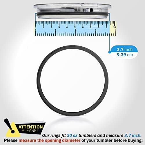 2 Pack - 30 oz Replacement Rubber Lid Ring, 3.7 Inch Diameter Gasket Seals - Image 2