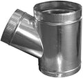 12" x 12" x 8" T-Wye HVAC Duct Fitting, 26 Gauge Galvanized Steel Round Duct by DuctOutlet