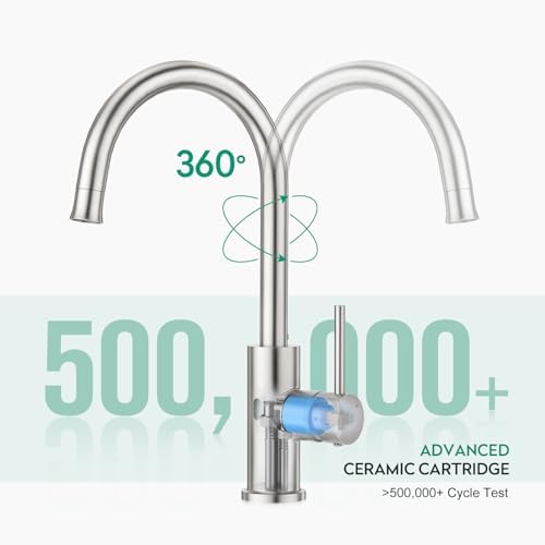 CREA Touchless Kitchen Faucet Infrared Sensor, 2 Water Modes Motion Activated - Image 5