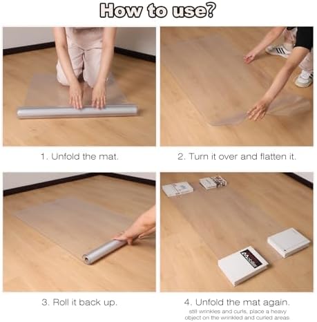4.8′ x 6′ Heavy-Duty Vinyl Floor Mat, Waterproof Plastic Rug Cover - Image 6