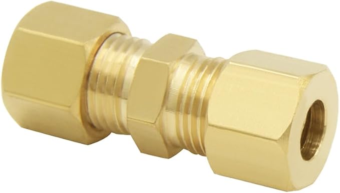 Hooshing 3PCS Brass Compression Tube Fitting 5/16" OD x 5/16" OD Connector - Image 6