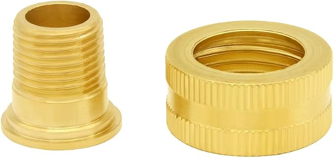 Joywayus 2PCS Brass Swivel Pipe Fitting 3/4" GHT Female x 3/8" NPT Male | - Image 5
