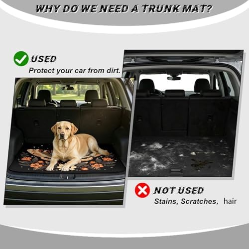 Moth Floral Universal Car Trunk Mat, Waterproof Cargo Liner - Image 4