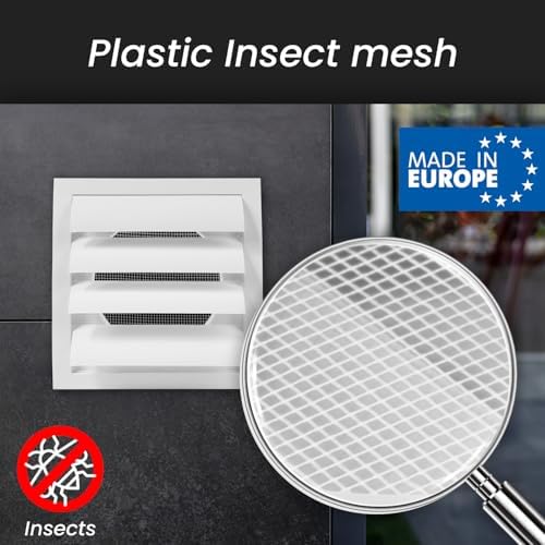 Repa Market ABS Plastic White 5 Inch Dryer Vent Cover Outside, 5 Inch Exhaust - Image 3