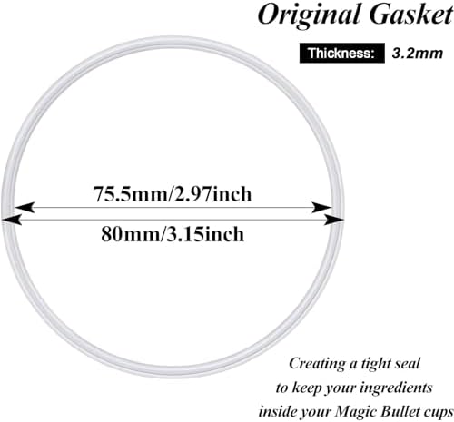 Mudder 6 Pieces Rubber Gasket Replacement Ring Seal White O Ring - Image 2