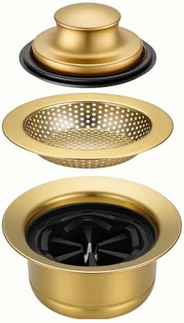 Garbage Disposal Flange 5-Piece Kit, 3.5" Putty-Free Leak-Proof Sink Stopper by - Image 6