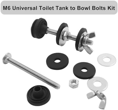 4 pcs M6 Universal Toilet Tank to Bowl Bolts Kit - Image 5