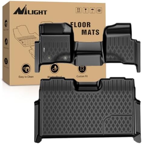 Nilight TPE Floor Mats for Ford F-150 F150 SuperCrew Cab Bench Seat by Nilight
