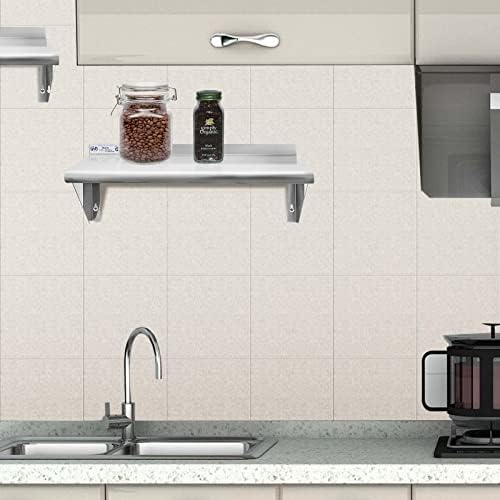 Hally Stainless Steel Shelf 14"x24" NSF Commercial Wall Mount Rack Shelving - Image 6
