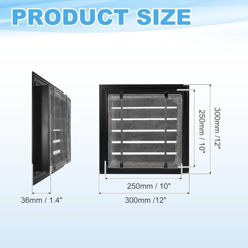 PATIKIL 12 x 12 Inch Gable Vent, 10 x 10 Inch Duct Opening Size - Image 2