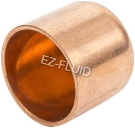 EZ-FLUID Plumbing 2" Solder LF Copper Pipe End Cap, Pressure Copper Cap Plug - Image 2