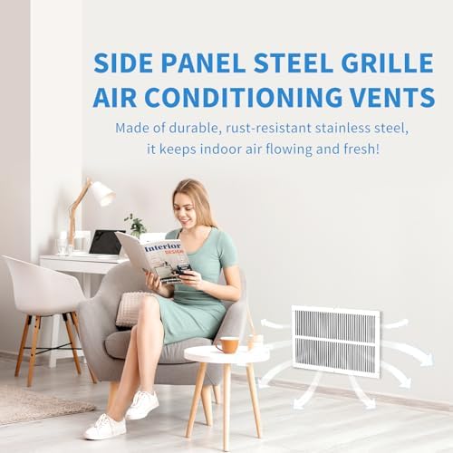 14x8 Vent Cover, Air Return Vent Cover, Cold Air Return Vent Cover 14 x 8 Wall - Image 4