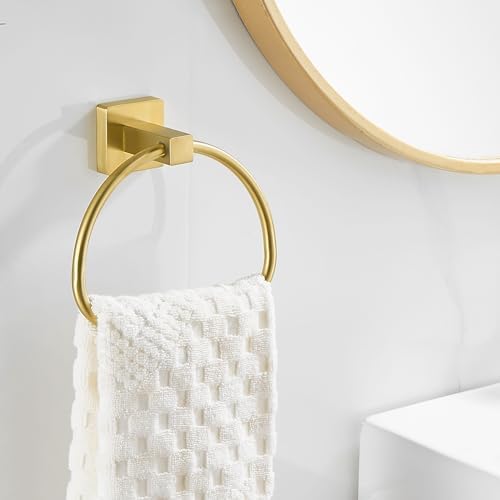 Leyden Gold Toilet Paper Holder Hand Towel Holder, Brushed Brass Toilet Roll - Image 2