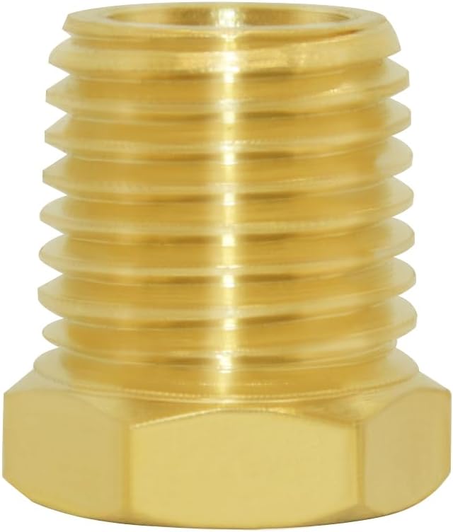 Joywayus 10Pcs Brass Reducing Hex Bushing 1/4" NPT Male to 1/8" NPT Female | - Image 5