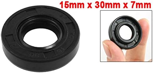 uxcell Metric Rotary Shaft Oil Seal 15x30x7mm TC Double Lips Rubber - Image 3