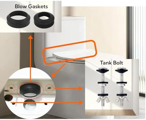 Universal Toilet Tank Repair Kit – 4 Heavy Duty 304 Stainless Bolts & 2 Seals - Image 5