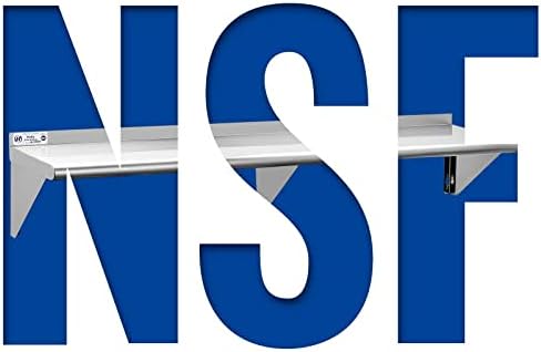 Hally Stainless Steel Shelf 12"x72" NSF Commercial Wall Mount Rack Shelving - Image 6