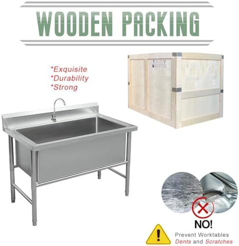 47" 1-Compartment Commercial Sink - Image 7