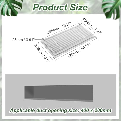 PATIKIL 16x8 Inch Linear Bar Air Vent Grille, Sidewall HVAC Air Supply and - Image 2