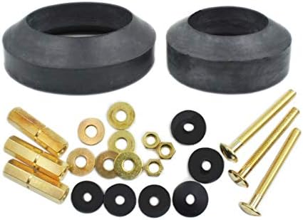 Universal Toilet Tank to Bowl Repair Kit Including 2 Sponge Gaskets and 3 Set by HLLNWB
