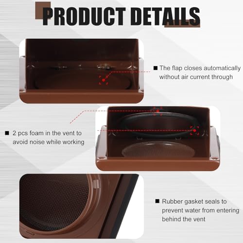 Gisafai 4 Inch Dryer Vent Cover Outdoor - Image 4