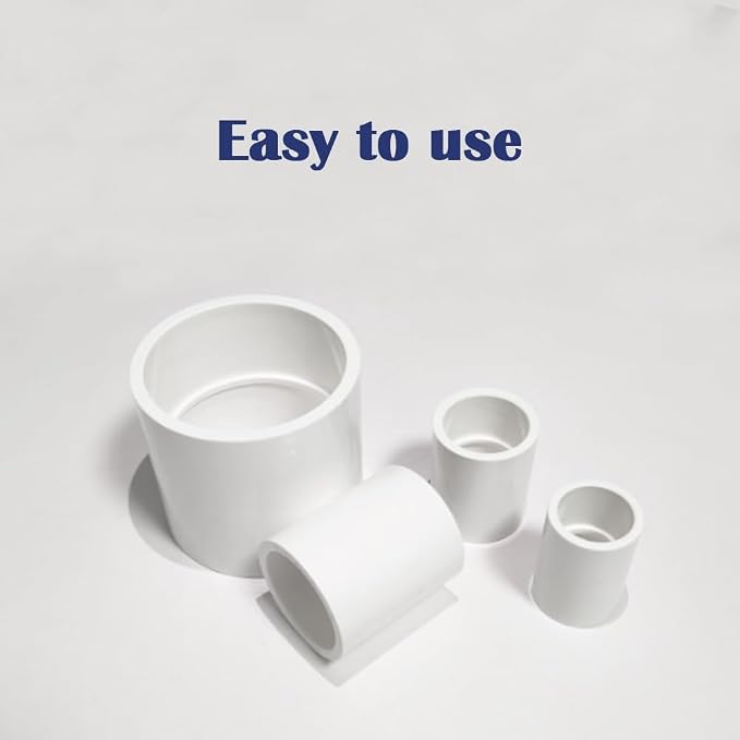 2PCS 2 Inch White PVC Pipe Coupling Adapter Pipe Fitting Couplers Socket x - Image 5