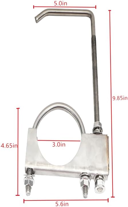 4 Pcs 3" Exhaust Clamp with Hanger, Heavy Duty Exhaust Hanger with Clamp - Image 2