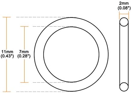 uxcell 30Pack Silicone O-Ring 11x7x2mm VMQ Seal Rings Gasket - Image 2