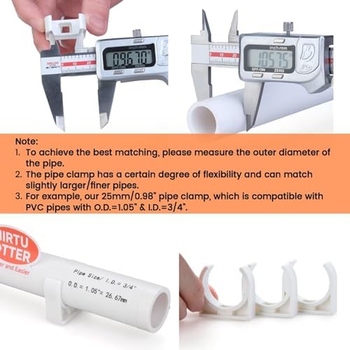 U-Shaped PVC Pipe Clamps Hanger White 63mm/2.48" - Image 4
