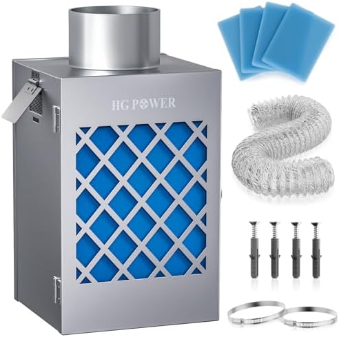 HG Power Metal Indoor Dryer Vent Kit, Dryer Vent Box, Safety Vent Flap by HGPOWER