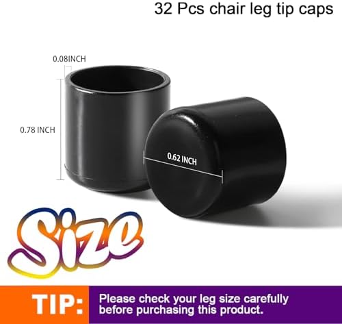 5/8 Inch Chair Leg Tips Rubber 32PCS - Image 2