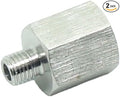 2 Pcs 1/4" NPT Pipe Female To M8 x 1 Male Metric Gauge Adapter Stainless 304 by CDQBWKJGFJ