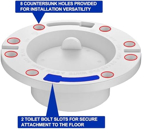 Yariwiz 3 inch or 4 inch PVC Twist-N-Set Closet Flange - Image 3