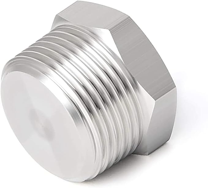 Joywayus Stainless Steel Outer Hex Thread Socket Pipe Plug Fitting 1" NPT Male by Joywayus