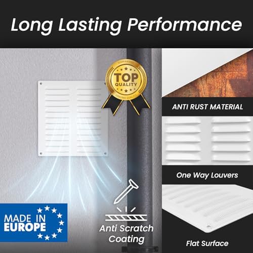 Repa Market 5.5" x 7.5" Inch White Steel Air Vent Cover - Image 3