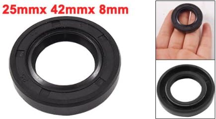 uxcell Metric Rotary Shaft Oil Seal 25x42x8mm TC Double Lips Rubber - Image 3