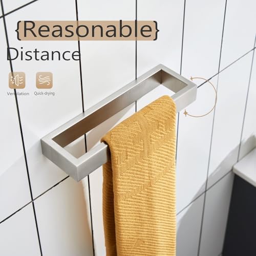 KOKOSIRI Towel Ring Brushed Nickel Hand Towel Hanger Holder 9-Inch Kitchen Rack - Image 4