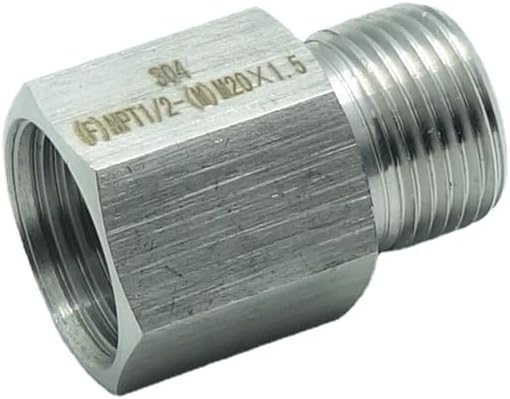 1 Piece 1/2" NPT Pipe Female x M20*1.5 Male Metric Gauge Sensor Adapter by CDQBWKJGFJ