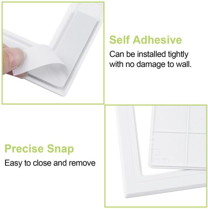 Self Adhesive Access Door Panels, 6 x 6 inch Surface-Mounted Wall Hole Cover - Image 4