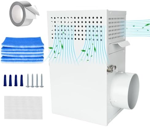 Metal Indoor Dryer Vent Kit, L-shape Design, Fits all 4" Dryer Ducts - Image 3