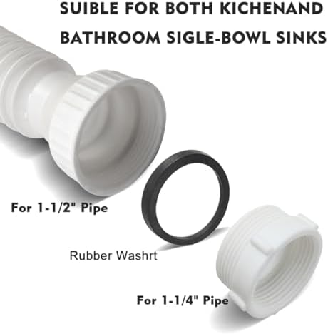 Expandable Flexible P-Trap And Sink Drain Pipe Kit - Image 4