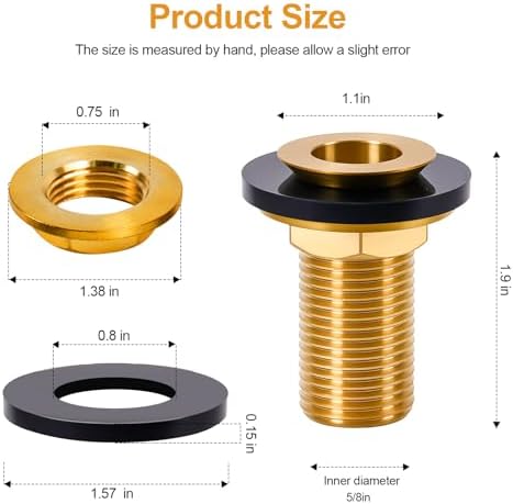 1/2" NPT Brass Drip Tray Drain Assembly Kit - Image 6